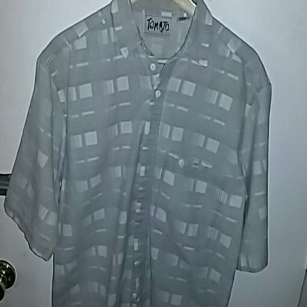 Tomato mens  vintage button  up casual shirt